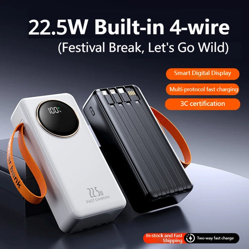 80000mAh 22.5W Portable Power Bank — High-Capacity Battery for Phones & Tablets
