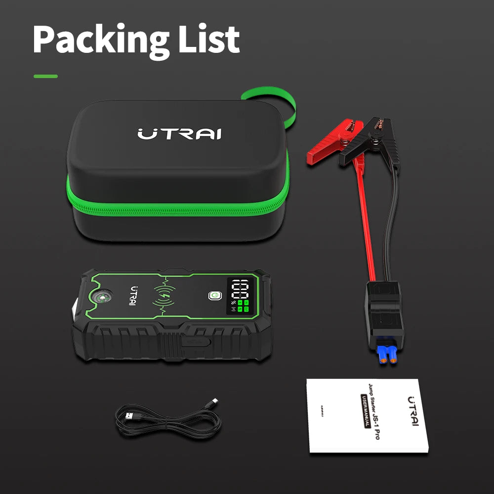 UTRAI 4000A Jump Starter — Portable 12V Car Battery Booster & Power Bank
