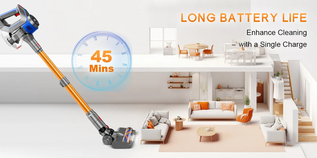Honki 78KPA Cordless Vacuum Cleaner — LED High Power Wet & Dry Handheld for Pet Hair & Carpet