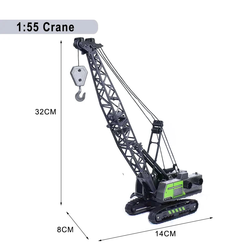 Die-Cast Engineering Vehicle Toy – Excavator, Crane, Bulldozer & Backhoe for Kids