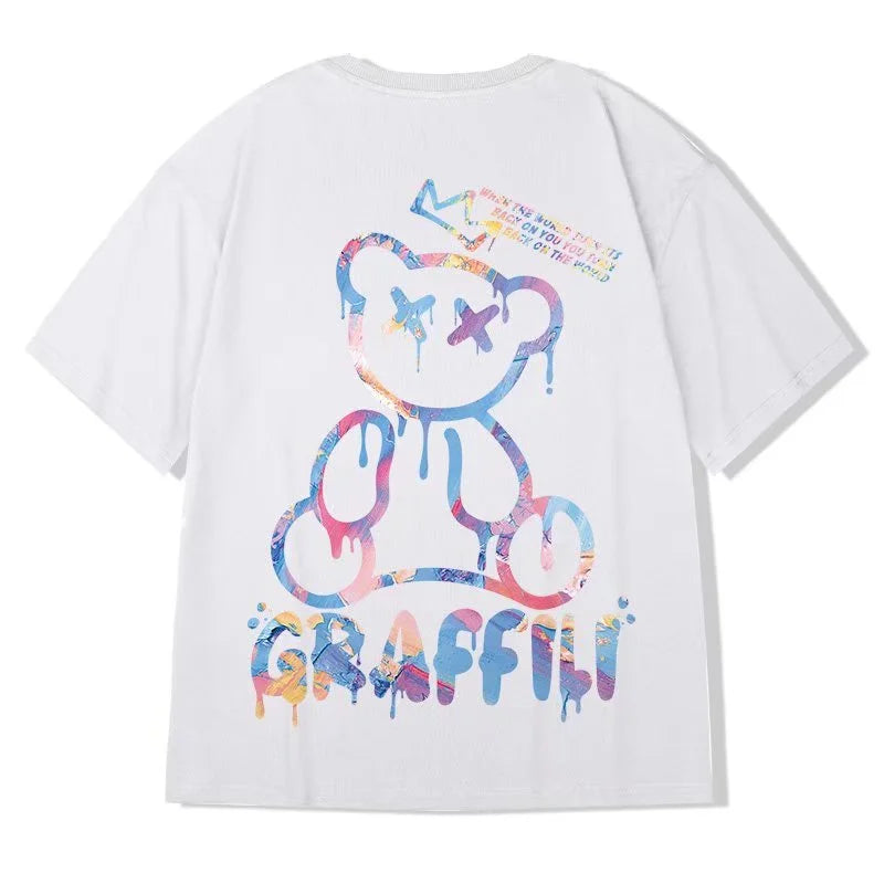 Oversized Korean T-Shirt — Loose Fit Round Neck Casual Couple Tee (M–8XL)