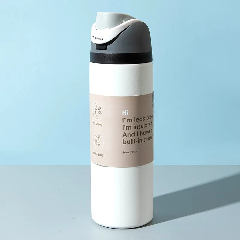24oz Insulated Stainless Steel Sports Tumbler – Leak-Proof, BPA-Free Travel Cup with Silicone Base