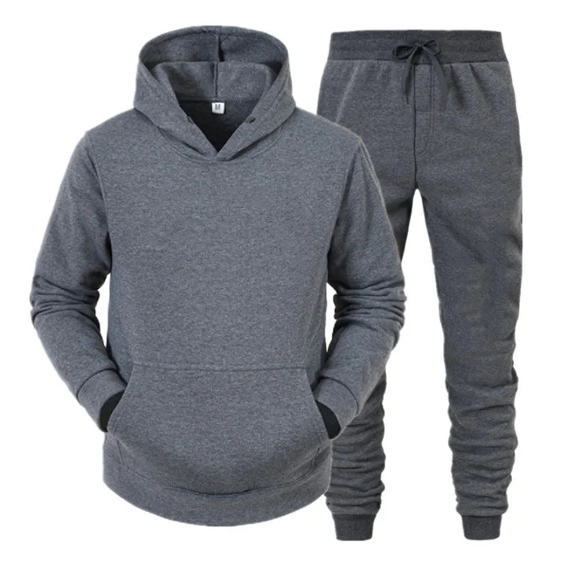 Men's Hoodie & Jogging Pants Sport Tracksuit Set – Spring Autumn Running Sweater Suit