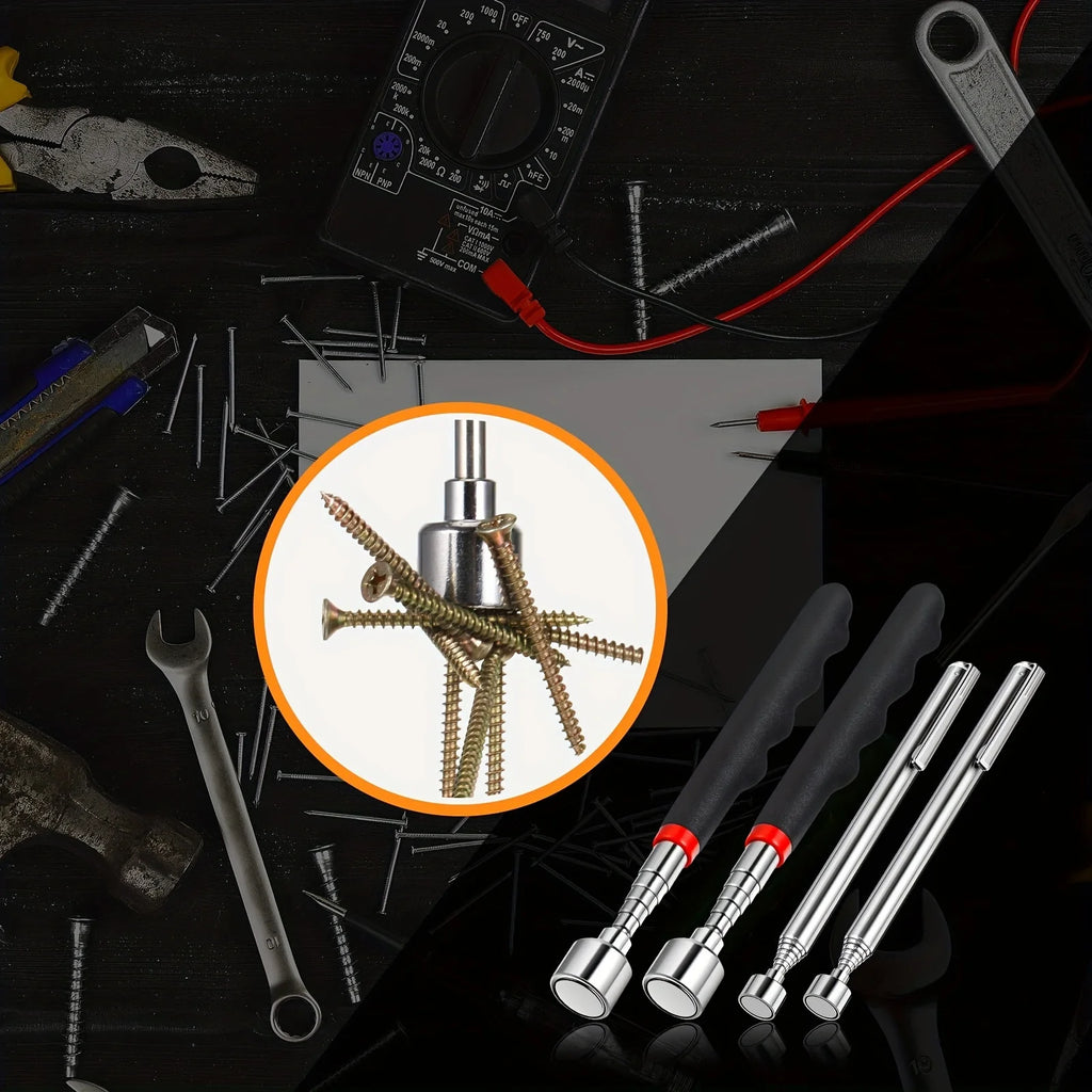 Reach the Unreachable. — Telescopic Magnetic Pick-Up Tool | Extendable Magnet for Hard-to-Reach Areas, 1pc & 2pc