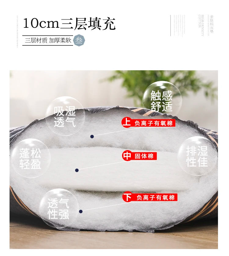 Japanese Thickened Tatami Floor Mat – Soft Cushion, Foldable Lazy Home Sleeping Pad, Bedroom Artifact