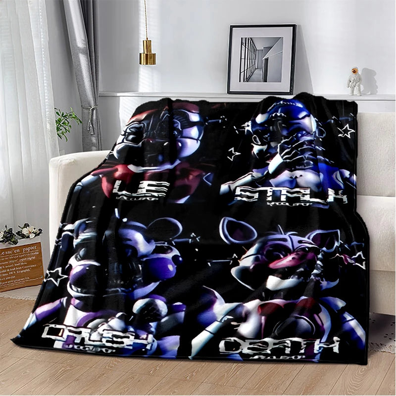 FNAF Freddy Flannel Throw Blanket – Soft, Warm & Anti-Pilling, Multiple Sizes
