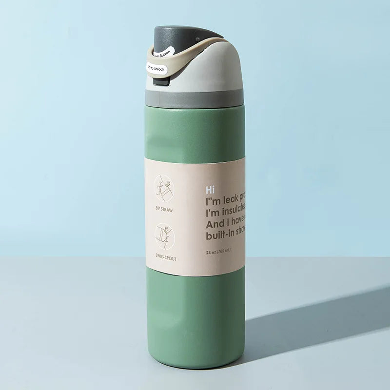 24oz Insulated Stainless Steel Sports Tumbler – Leak-Proof, BPA-Free Travel Cup with Silicone Base