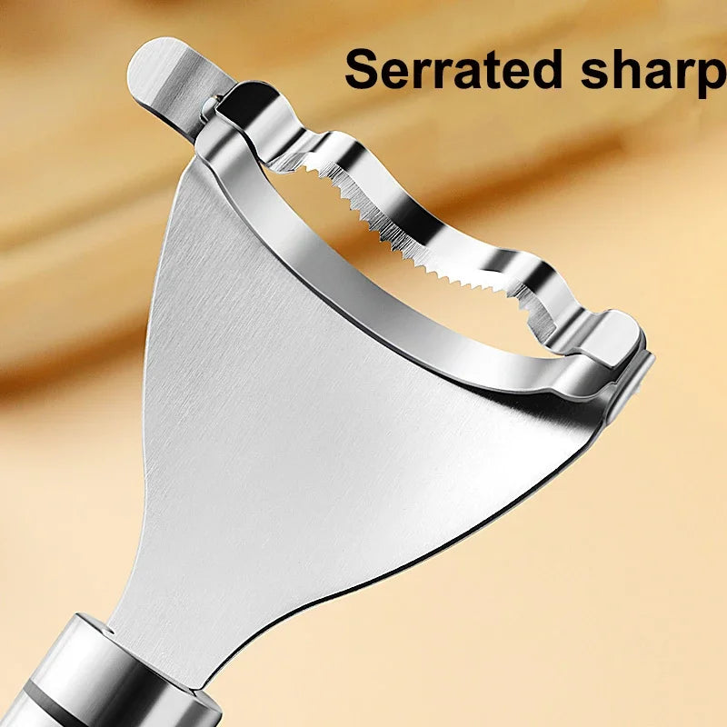 Stainless Steel Corn Peeler – Serrated Kernel Stripper