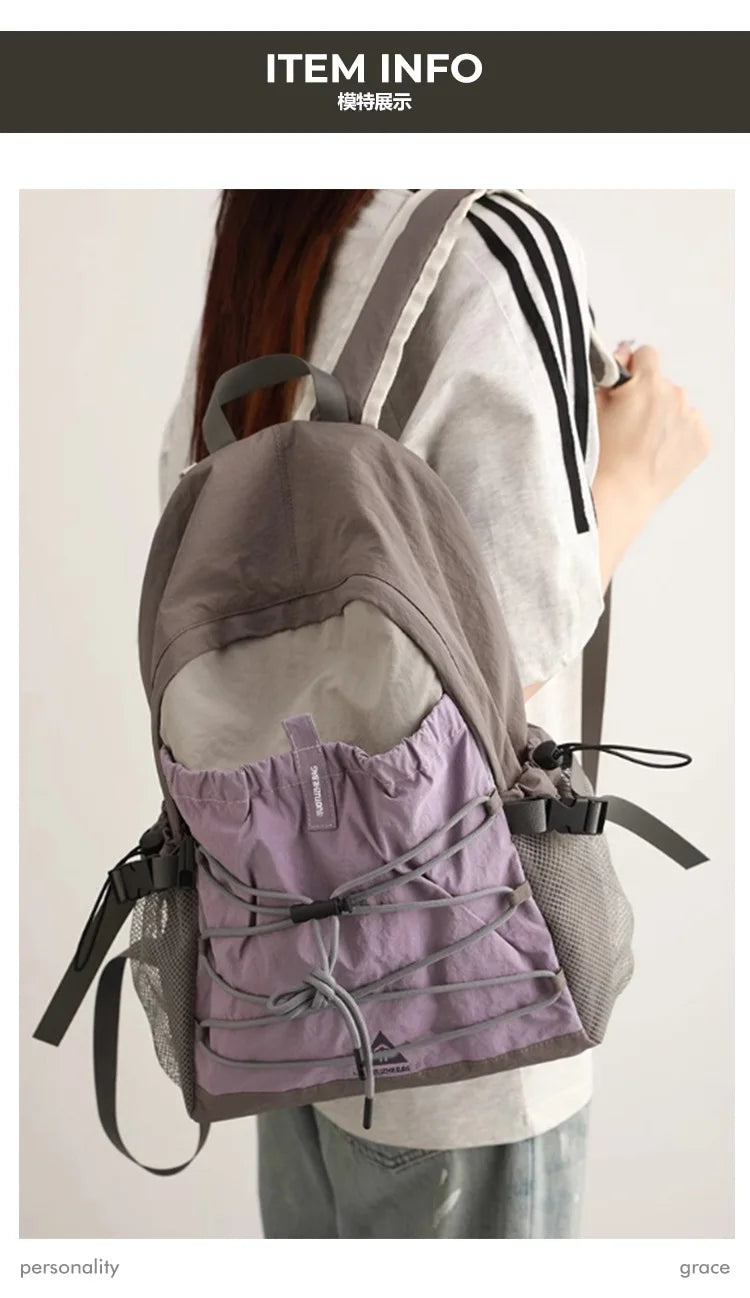 Women's Nylon Outdoor Backpack – Lightweight Hiking & Travel Bag