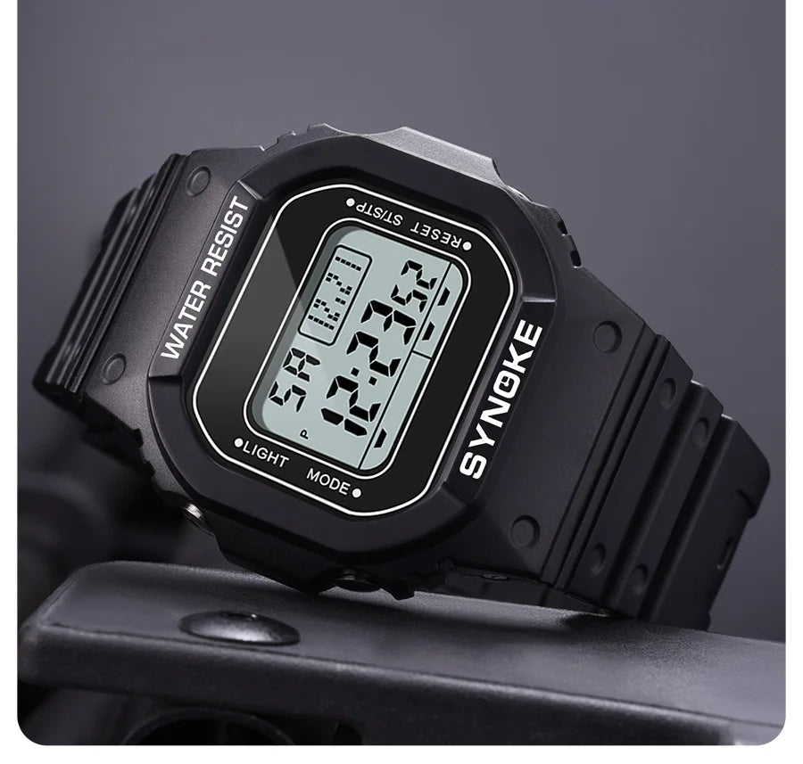 SYNOKE Men's Military Digital Watch | Outdoor Sport Retro Waterproof Multifunctional Luminous Wristwatch