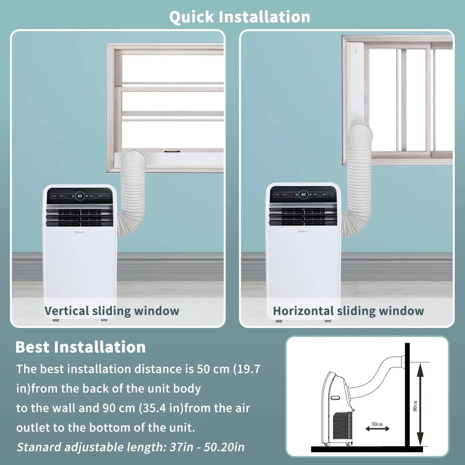 12000 BTU Portable Air Conditioner WiFi Cool Fan Dehumidifier 450 SqFt Remote 24H Timer Install Kit, Custom