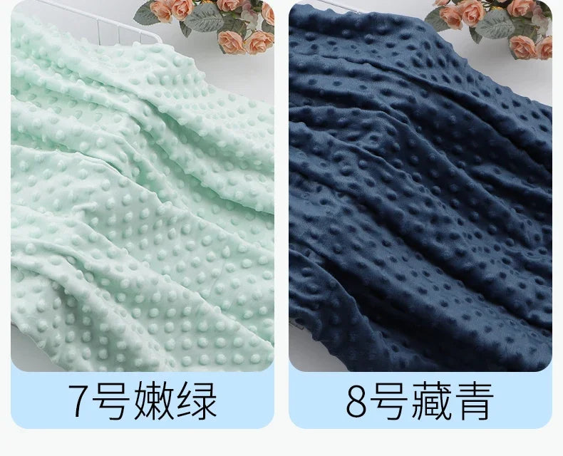 Super Soft Bean Velvet Plush Fabric – DIY Sewing Material for Baby Blankets, Dolls & Bedding, 0.5m–1m