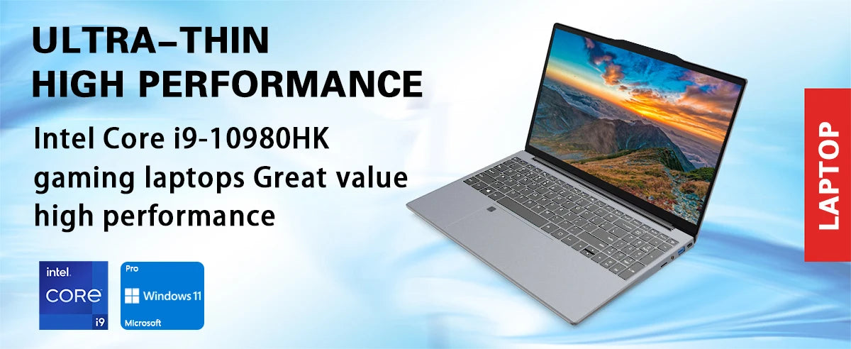 15.6" Intel Core i9-10980HK Gaming Laptop – 16GB DDR4, Up to 2TB SSD, Windows 11 Pro