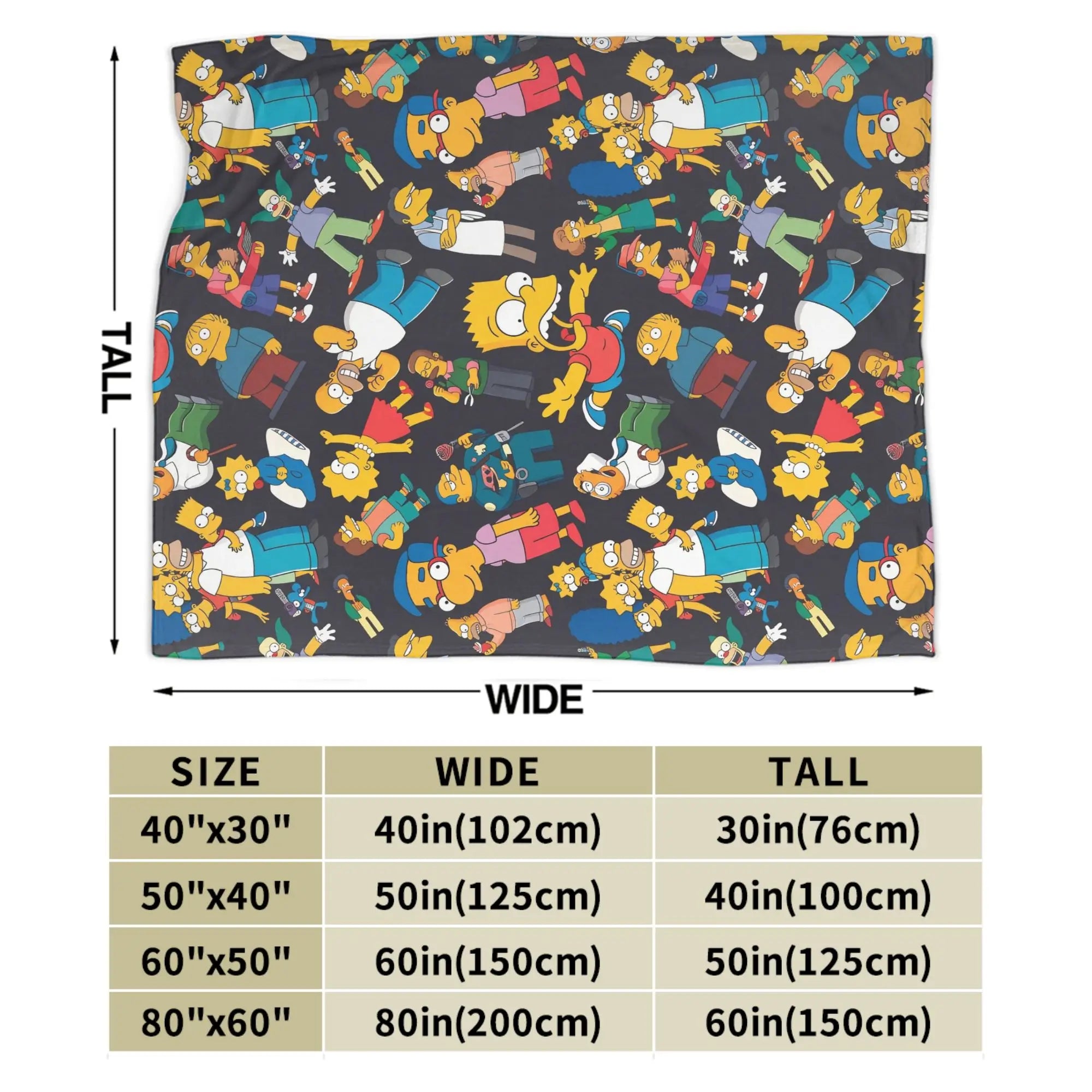 Simpsons Character Super Soft Plush Throw Blanket – Flannel Fleece Bedspread