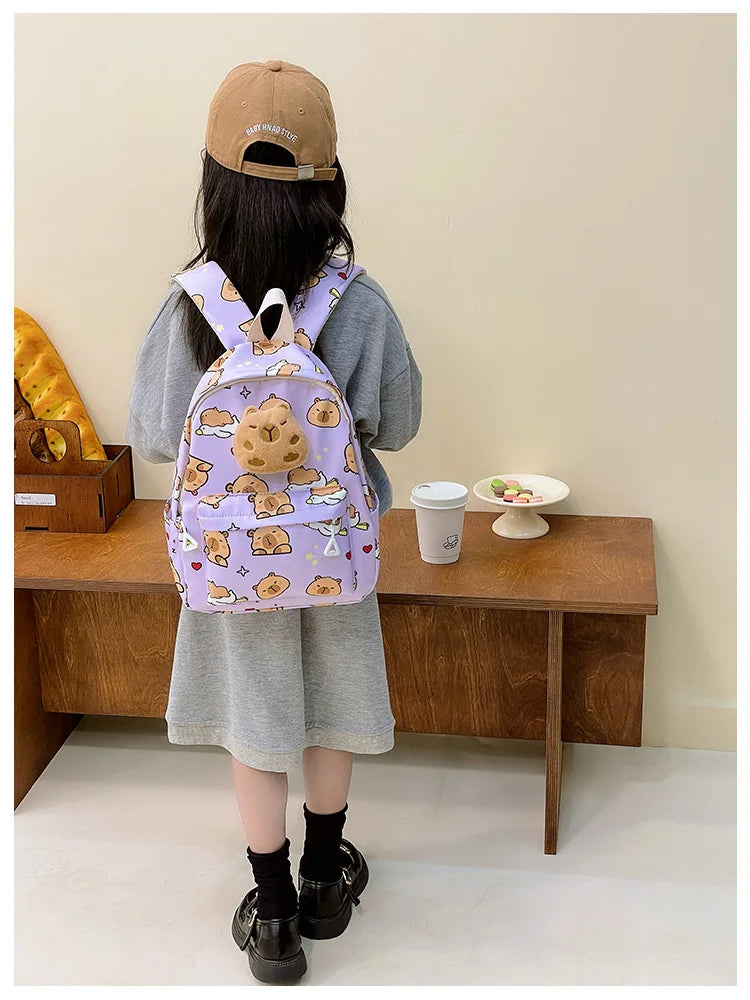Capybara Backpack – Kids Nylon School Bag