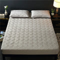 5-Sided Embossed Cotton Quilted Mattress Protector – Washable Anti-Mite Topper, Multiple Sizes