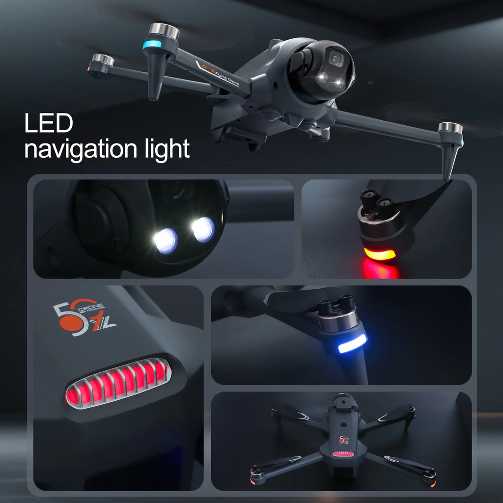 GPS Foldable Drone with Screen Remote & 720p Camera