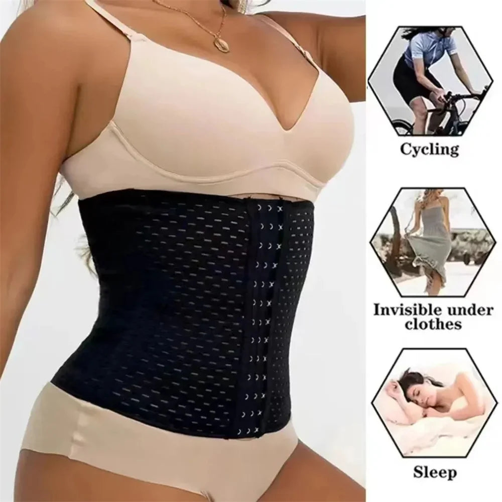 Slim. Support. Recover. — Women’s Tummy Slimming Belly Band Shapewear | Waist Cincher Corset, Postpartum Support, S–XXL, Black