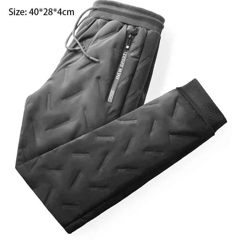 Women's Warm Plush Straight Leg Drawstring Pants — Thickened Winter Sport Trousers