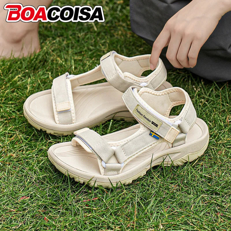 Women's Non-Slip Flat Beach Sandals – Breathable Casual Walking Shoes