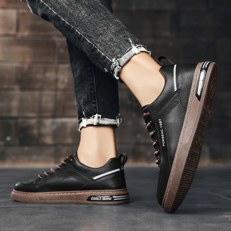 Men’s Breathable White Casual Sneakers — Lightweight Everyday Shoes