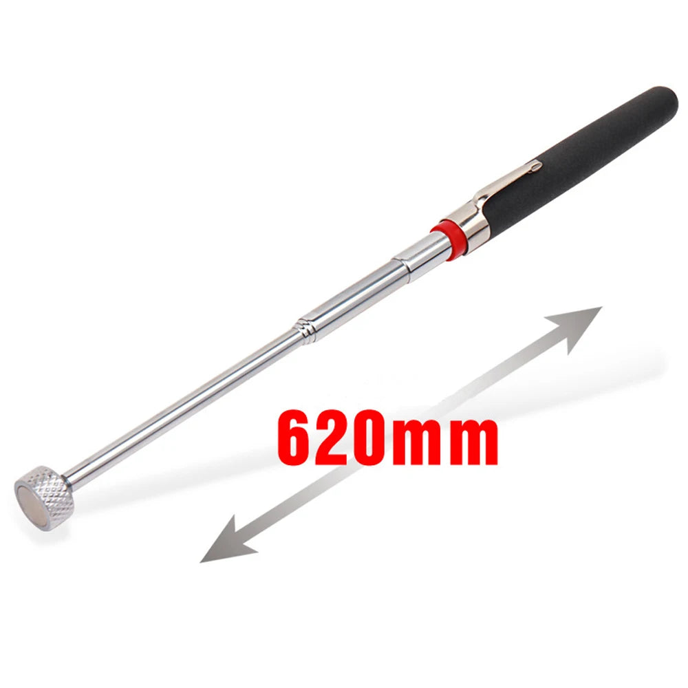 Telescopic Magnetic Pickup Tool – 8LB Capacity, Extendable to 31", LED Light for Screws, Nuts & Bolts