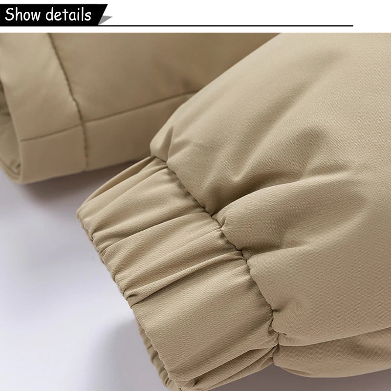 Men's Removable Hooded Windbreaker Parka Jacket – Warm Casual Outerwear for Autumn & Winter