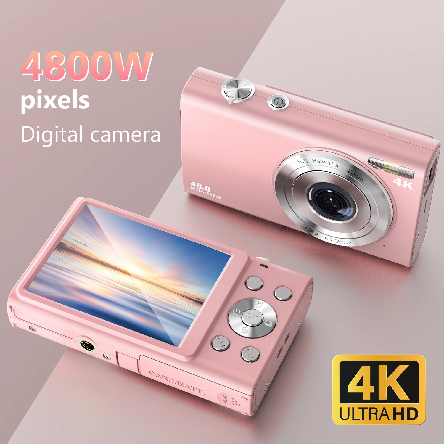 4K Digital Autofocus Vlogging Camera — 48MP with 2.8" Screen for Kids & Adults