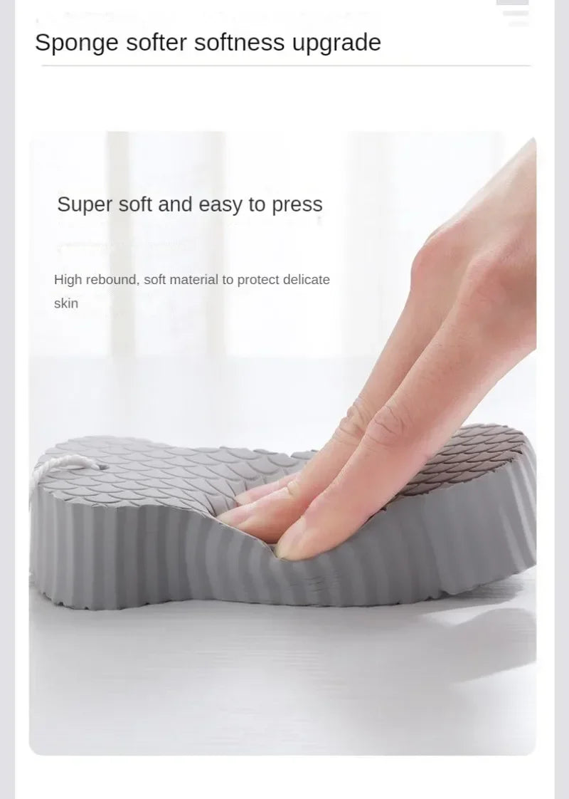 Soft Sponge Body Scrubber for Baby & Adults – Exfoliating Bath Scrub Sponge & Dead Skin Remover