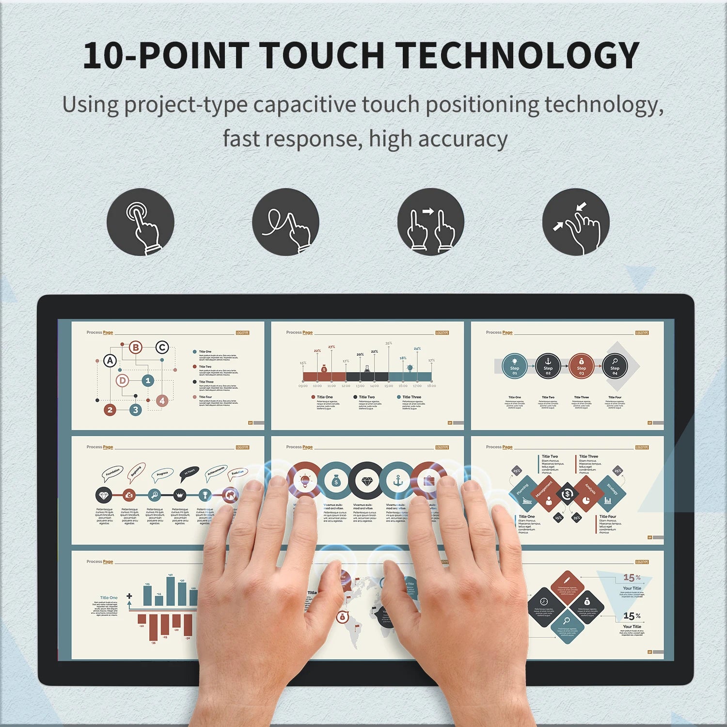 TouchWo Commercial All-in-One PC – 21.5"/23.8"/27" PCAP Touch, Intel UHD, Win10/Android