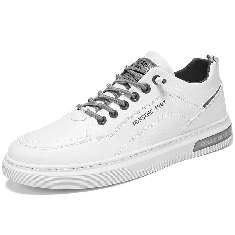 Men’s Breathable White Casual Sneakers — Lightweight Everyday Shoes