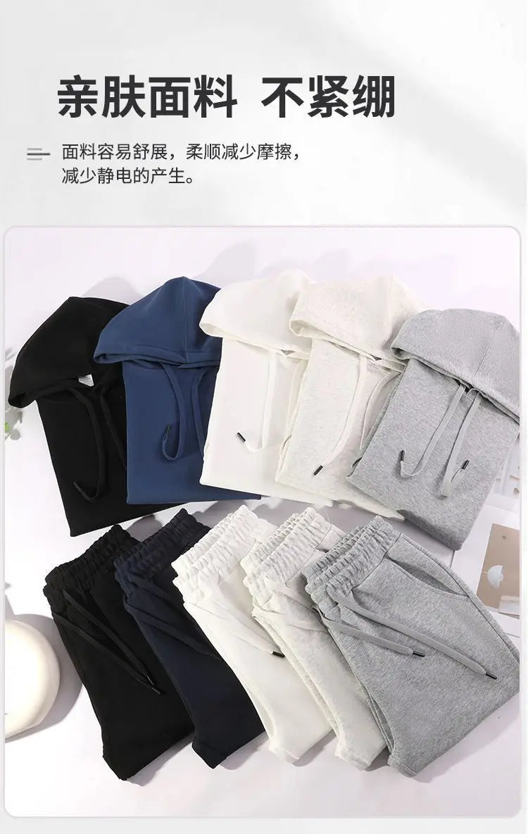 Men's Hoodie & Sweatpants Set – Loose Fit Casual Autumn Sports Suit