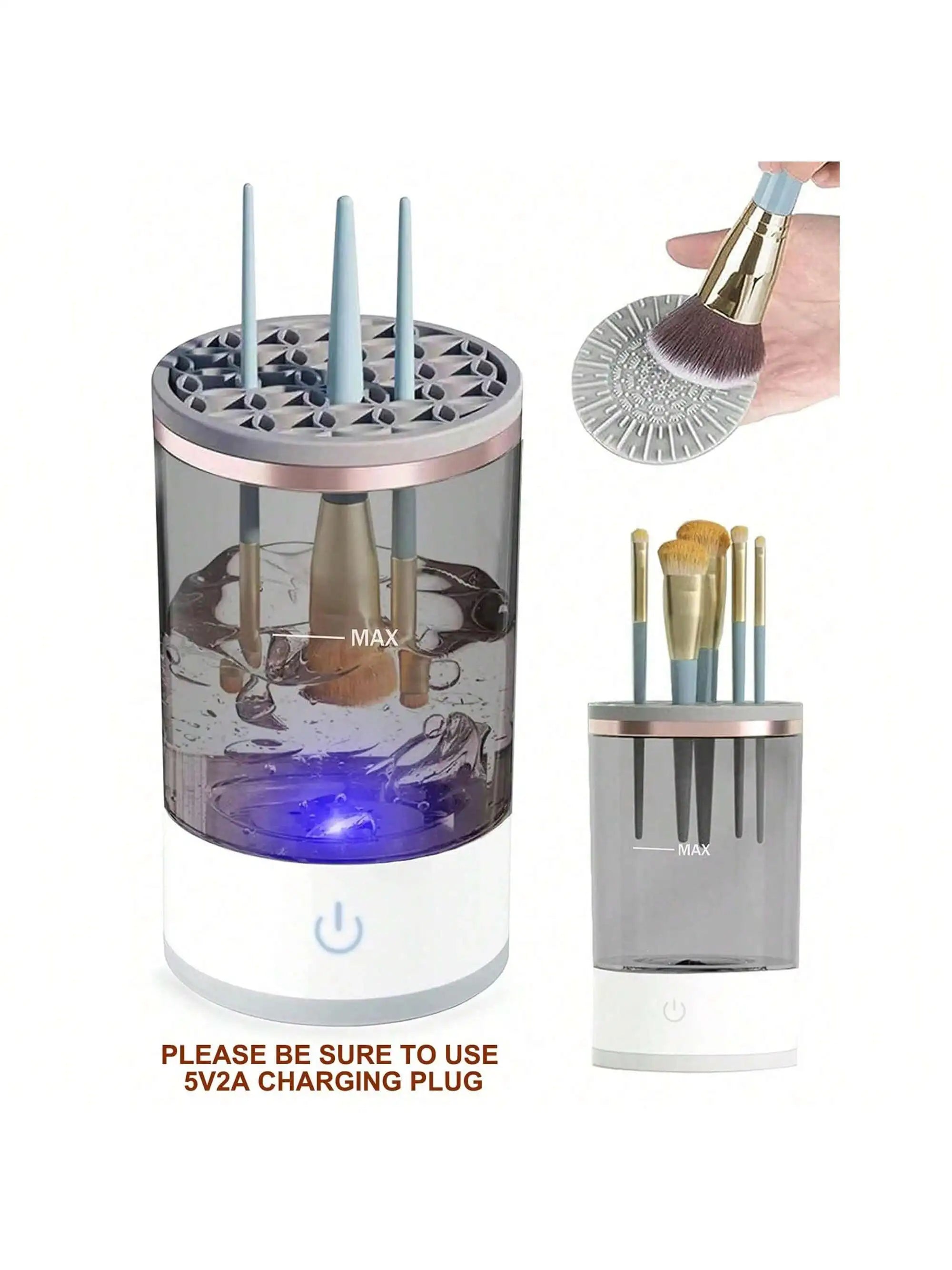 Electric Makeup Brush Cleaner Machine — Automatic Brush Spinner & Dryer for Home & Professional Use