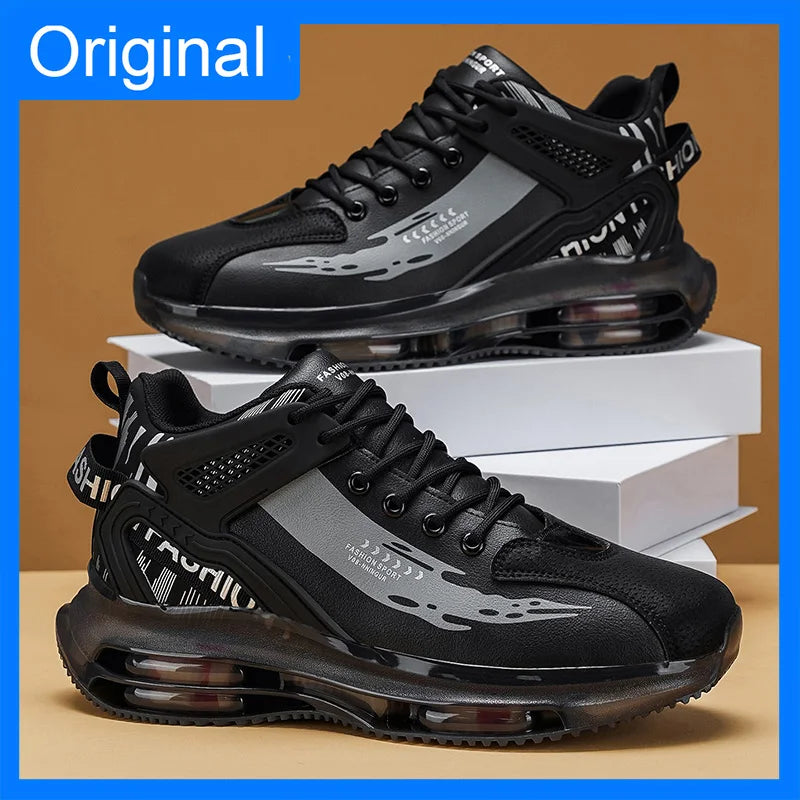 Men's Thick Sole Non-Slip Outdoor Jogging Shoes – Breathable Leisure Sneakers