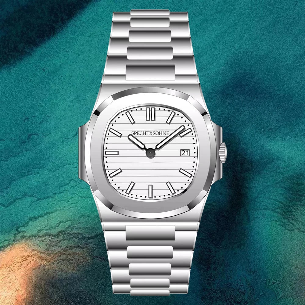 Specht & Söhne Men's 40MM Slim Quartz Watch | Sapphire Crystal 50M Waterproof Classic 5711