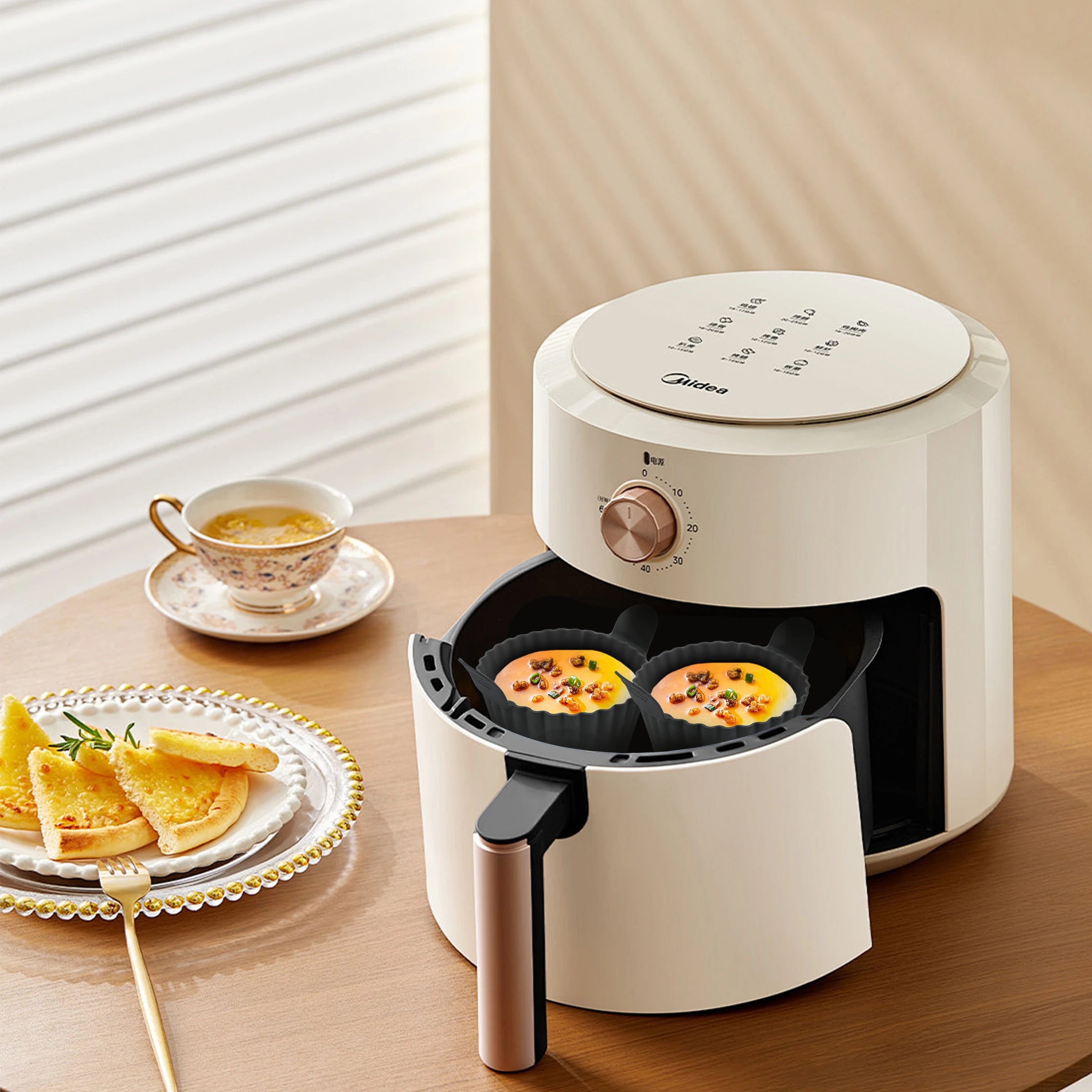 Silicone Air Fryer Egg Poacher & Cupcake Baking Cups — Ramekins & Basket for Air Fryer Ovens