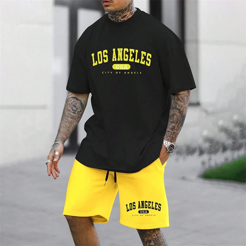 Men's Basketball Sport Outdoor Leisure Set – Loose Comfortable Holiday Casual Suit (Up to 6XL)