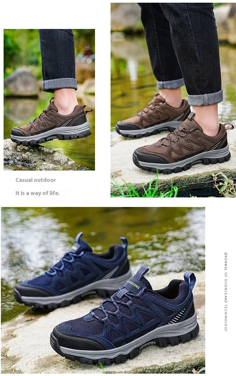 Men's Lightweight Breathable Outdoor Hiking Shoes — Sizes 39-48