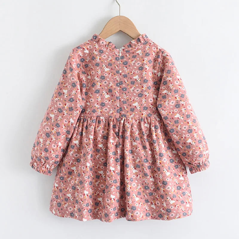 Girls Floral Princess Dress — Casual Flower Costume Dress (2–8 Years)