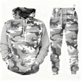 Men's Santa Claus 3D Print Hoodie & Pants Jogging Set – Camouflage Co-Ord