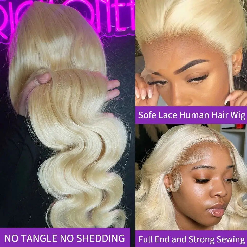 30 Inch 613 Lace Front Wig Human Hair 13x6 HD Transparent Lace Blonde Lace Front Wigs 613 Body Wave Lace Front Wigs Human Hair