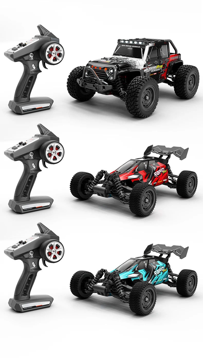 16103 PRO 1:16 Scale 4WD Brushless RC Car – 70KM/H Off-Road Climbing Truck with LED Lights