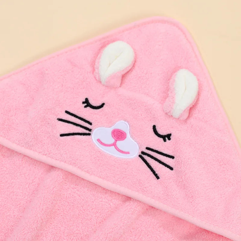 Cute Cartoon Hooded Baby Bath Towel – Soft Newborn Bathrobe & Swaddle Wrap for Boys & Girls