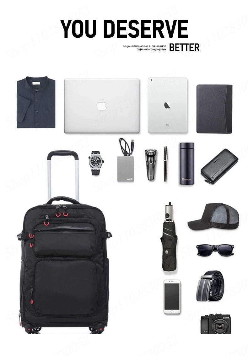 Wheeled Laptop Backpack – Waterproof Cabin Travel Bag