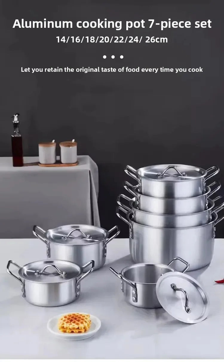 Aluminum Cookware Set – Stackable 5- & 7-Piece Options