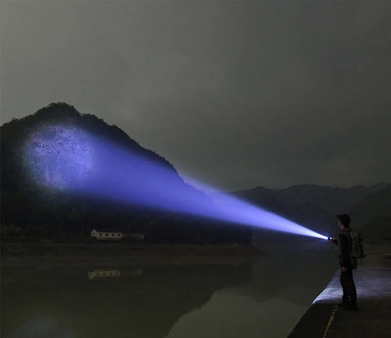 EDC Aluminum Alloy Multi-Function Flashlight – Dual Switch & Power Display
