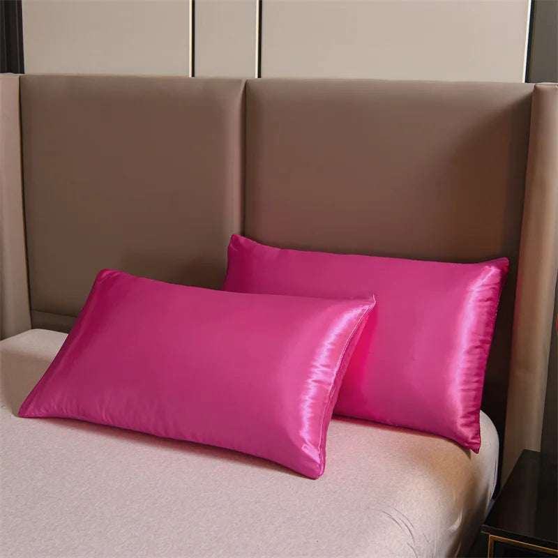 Satin Solid Color Duvet Cover Set – Silky Soft 3-Piece Bedding, 8 Colors & 11 Sizes
