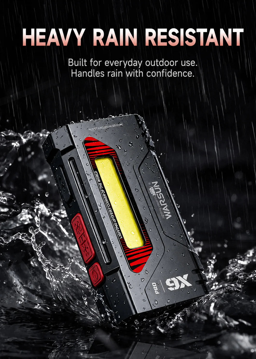 WARSUN X6 Pro – 45W Powerful Mini LED Inspection Flashlight, Magnetic Base, UV, USB Rechargeable