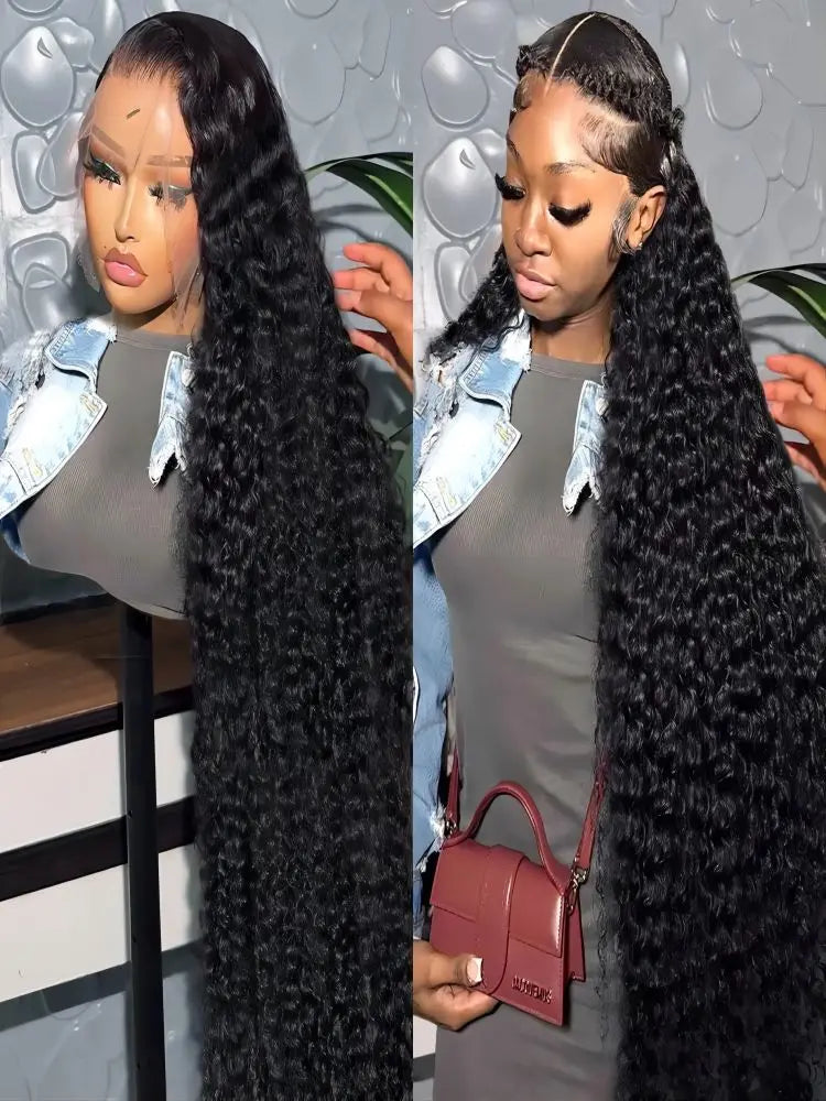 40–46 Inch Deep Wave Lace Front Wig | 200% Remy 13x4 13x6 360 HD Lace Human Hair for Black Women