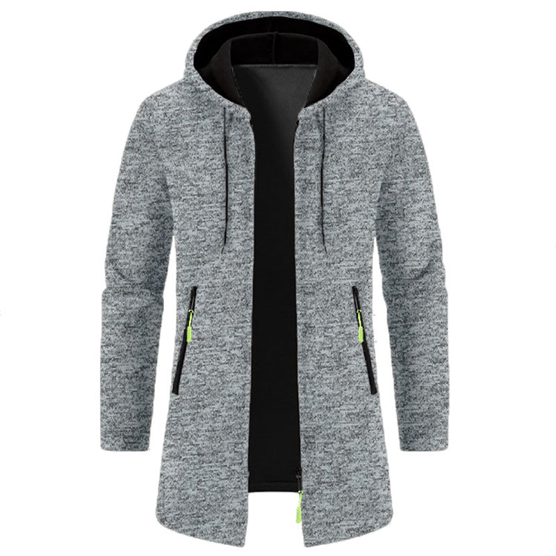 Men's Longline Zip-Up Hoodie